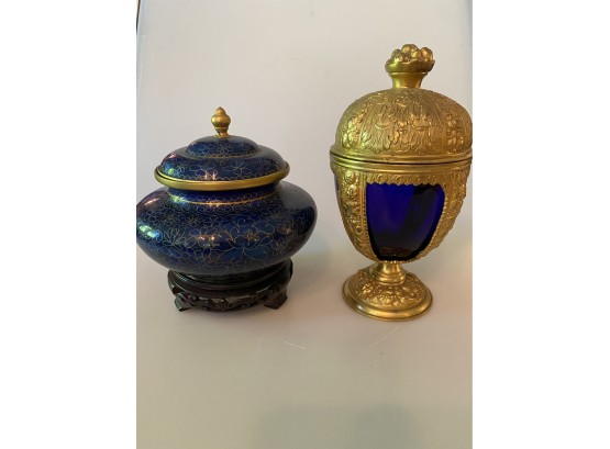 Blue & Gold Urns