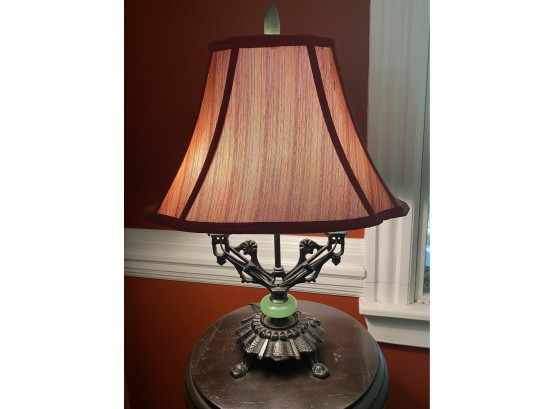 Table Lamp With Jade Accents