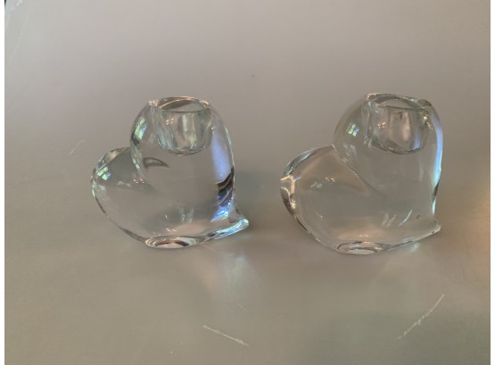 Hearts Of Glass Candleholders
