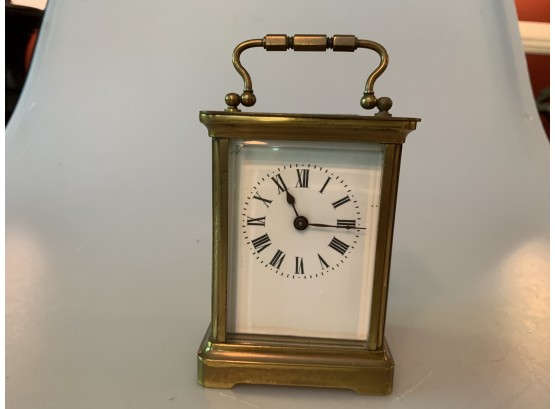 Antique Brass Carriage Clock Made In France