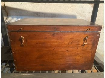 Vintage Metal Lined Wooden Box