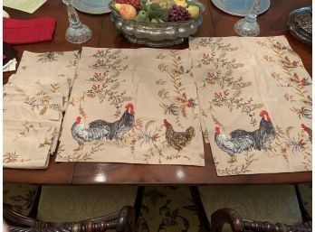 Set Of 8 Reversible Fabric Placemats And Napkins