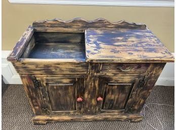 Hand Painted Distressed Dry Sink