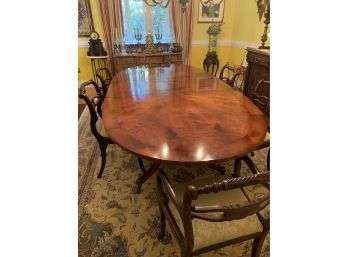 Made In Italy Maple And Walnut Dining Table And 6 Chairs