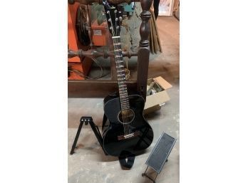 Fender Acoustic Guitar With Stand, Foot Stool,  Soft Case