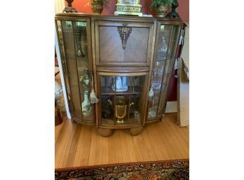 Antique Curio / Desk Cabinet