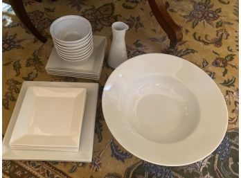 Assortment Of White Dinnerware