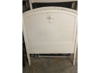 Antique White Painted Twin Headboard