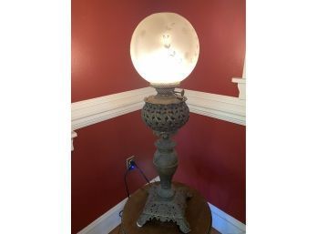 Antique Metal Hurricane Lamp
