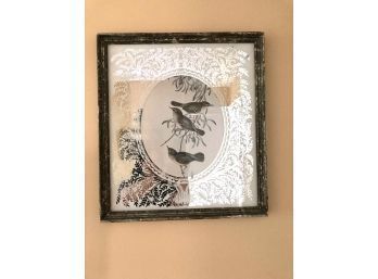Decorative Wood Framed Bird Mirror
