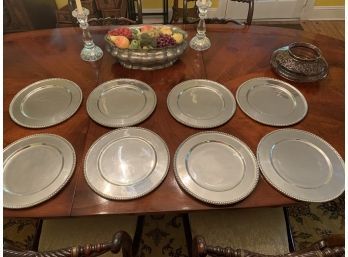 Lot Of 8 Charger Plates