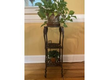 Cast Iron Plant Stand With Plants