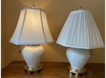 Pair Of Lenox Lamps