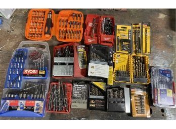 Large Lot Of Assorted Drill Bit Sets