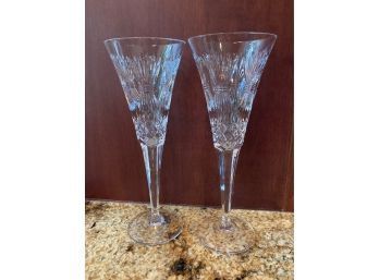 Waterford Crystal Champagne Flutes - Set Of 2