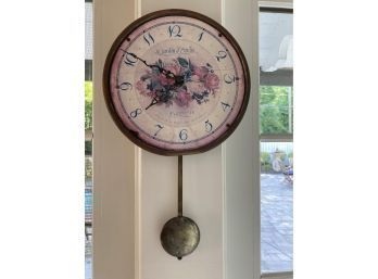 Floral Wall Clock - Battery Operated