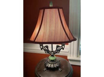 Table Lamp With Jade Accents