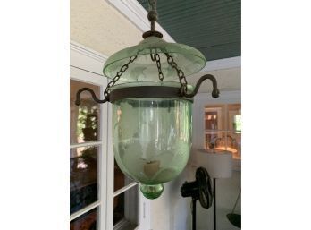Green Glass Hanging Light