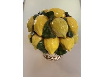 Ceramic Lemon Centerpiece Made In Italy