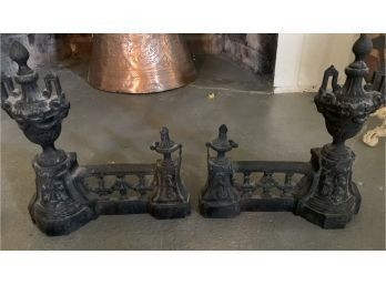 Wrought Iron Fireplace Andirons