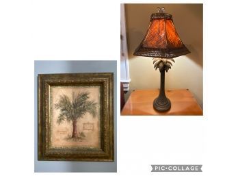Palm Tree Lamp & Picture