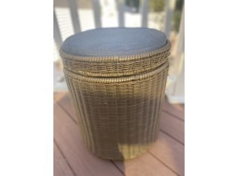 Resin Wicker Storage/seat With Cushion