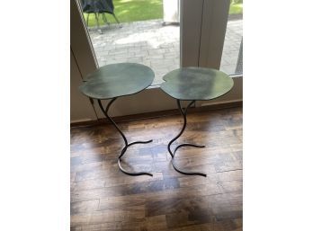 Metal Lily Pad End Tables