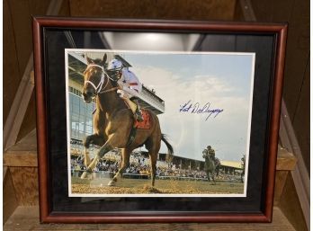 Big Brown Crossing The Finish Line At The Preakness Signed Kent Desormeaux With COA