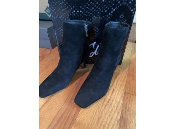 Black Suede Booties Size 6