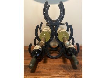 Metal Horseshoe Wine Rack