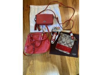 Red Coach Bag Collection