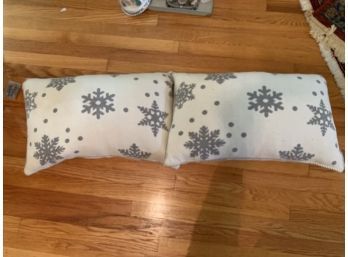 Two Snowflake Pillows