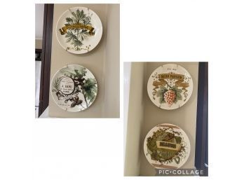 Set Of 4 Pottery Barn Plates