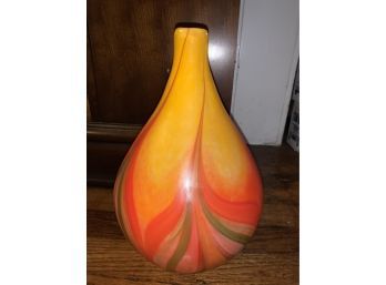 Heavy Glass Midcentury Modern Vase