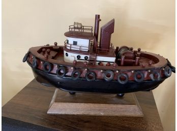 Wooden Model Tugboat