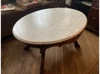Oval Marble Table