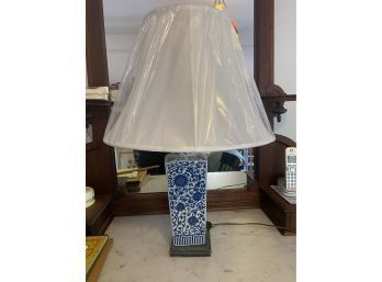 Blue Floral Lamp