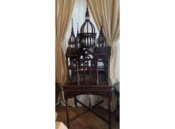 Wooden Birdcage Table