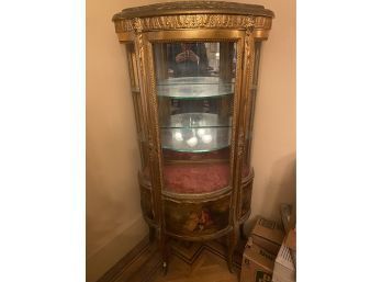 French Provincial Gold Painted Curio