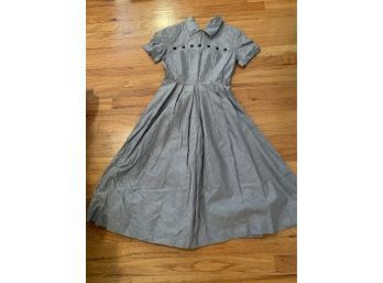 Vintage Blue Gray Dress.  Xtra Small