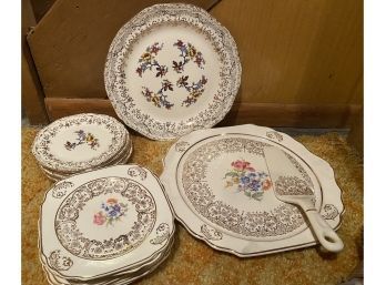 Two Sets Of Vintage Cake Dishes