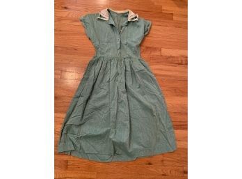 Vintage Green Dress. Xtra Small