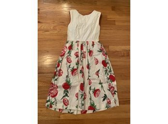 Vintage Tomatoes Dress. Xtra Small
