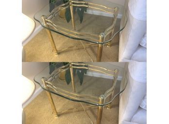 Pair Of Glass End Tables