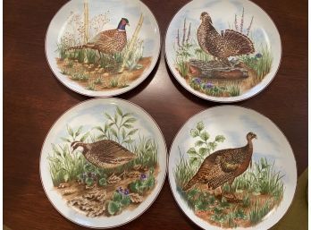 Set Of 4 Gamebirds Plates