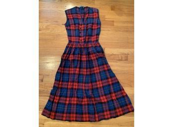 Vintage Plaid Dress. Xtra Small