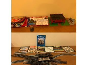 Lot Of HO Scale Tracks, Accessories, Books
