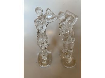 Pair Of Waterford Crystal Golf Figurines