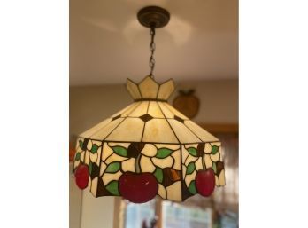 Stained Glass Apple Light Fixture