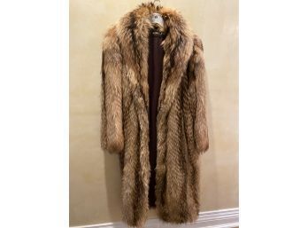 Full Length Fur Coat Size Medium